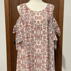 NWOT Gibson Latimer Lined Cold Shoulder Blouse 2x